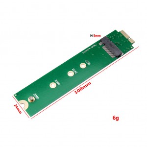 M.2 NGFF SSD1369 A1370 Adapter ee 2010 2011 MacBook Air HDD Adapter Card Support 2230 2242 Solid State Drive