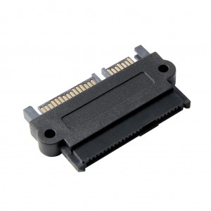 Professional SFF-8482 SAS to SATA 180 Degree Angle Adapter Converter ក្បាលត្រង់សម្រាប់ motherboard