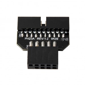 Motherboard Usb2.0 9pin မှ Usb3.0 20pin Front Panel Connector Converter Usb 3.0 to Usb 2.0 9 Pin Header Female Adapter