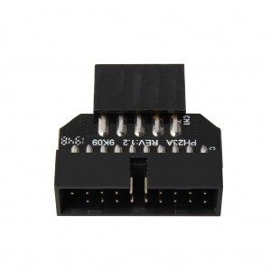 මවු පුවරුව Usb2.0 9pin සිට Usb3.0 20pin ඉදිරිපස පැනල් සම්බන්ධක පරිවර්තකය Usb 3.0 සිට Usb 2.0 9 Pin Header Female Adapter