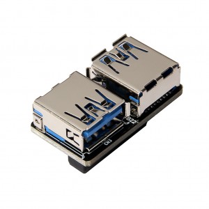 नयाँ PH22-C 19PIN देखि 2-पोर्ट USB3.0 हाई-स्पीड डाटा सिग्नल हानिरहित प्रसारण बहु-तह सर्किट बोर्ड