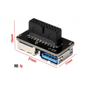 PH22-C 19PIN anyar kanggo 2-port USB3.0 sinyal data lossless transmisi multi-layer papan sirkuit