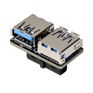 नवीन PH22-C 19PIN ते 2-पोर्ट USB3.0 हाय-स्पीड डेटा सिग्नल लॉसलेस ट्रान्समिशन मल्टी-लेयर सर्किट बोर्ड