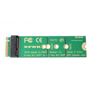 A+E გასაღები E გასაღები M.2 NGFF უკაბელო ქსელის ბარათი M გასაღები PCIe M.2 NGFF გადაცემის ბარათზე