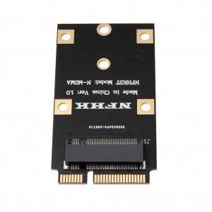 MINI PCIE-ra NVMe M.2 NGFF SSD disko gogorrera mini pci-e haririk gabeko sare-txartelera transferitzeko txartelera