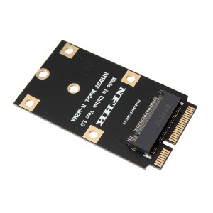 MINI PCIE pou NVMe M.2 NGFF SSD dis lou pou mini pci-e rezo san fil kat transfè kat