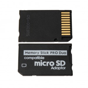 Salmenta beroa PSP Micro SD TF-rako memoria txartela MS Memory Stick Pro Duo Txartel egokitzaile bihurgailua