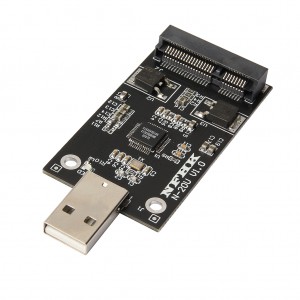 Κάρτα προσαρμογέα USB 2.0 σε mSATA SSD mSATA δίσκος στερεάς κατάστασης σε κάρτα προσαρμογέα USB 2.0