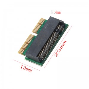 M ಕೀ M.2 PCI-e ನಿಂದ AHCI SSD ಅಡಾಪ್ಟರ್ ಕಾರ್ಡ್ 2013 2014 2015 ಮ್ಯಾಕ್‌ಬುಕ್ ಏರ್ A1465 A1466 Pro A1398 A1502 A1419