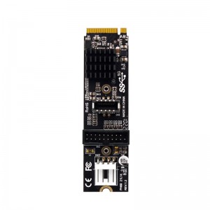 M.2 MKEY से टाइप-E USB3.0 राइजर कार्ड 19P/20P विस्तार कार्ड M.2 से टाइप-E/USB3.1