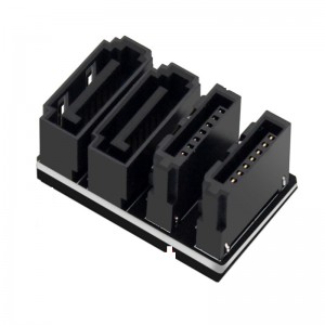 បន្ទះ motherboard ជាមួយ SATA 7PIN double adapter sata 6G angle 180 degree turn connector