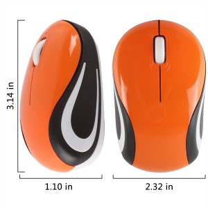 Mini bezvadu pele datoram 2,4 GHz spēlēm Small Mause 1600 DPI optiskā USB Ergonomiskas USB pārnēsājamas bērnu peles personālajam klēpjdatoram