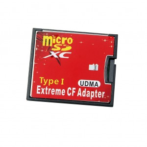 Ühe pesa kompaktne välklamp CF tüüp I kuni Micro SD TF mälukaardi adapteri muundur