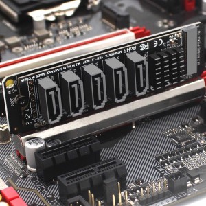 Ադապտոր քարտ JMB585 Chipset 5 պորտ Կոշտ սկավառակի կրիչ Համակարգչի ընդլայնման քարտի ադապտեր փոխարկիչի կոշտ սկավառակի երկարացման քարտ