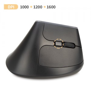 Delux M618C brezžična tiha ergonomska navpična igralna miška s 6 gumbi USB sprejemnik RGB 1600 DPI optične miške z za prenosni računalnik