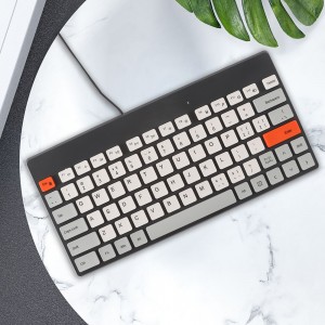 මැක් ලැප්ටොප් පරිගණක පරිගණක ටැබ්ලට් කාර්යාලය සඳහා සිහින් නිහඬ රැහැන් සහිත යතුරුපුවරුව Usb කේබල් Ergonomic Thin Keypad Cute Mini Keyboards