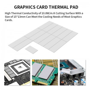 TEUCER M.2 SSD Thermal Pad 10.8W/mk CPU Grafiikkakortin jäähdytyselementti Emolevyn lämmönpoisto silikonilevy 70*22mm SSD