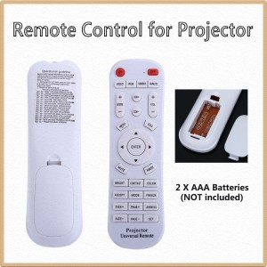 Universal Projector Remote Control การเปลี่ยนการควบคุมบ้านอัจฉริยะแบบมัลติฟังก์ชั่นเข้ากันได้กับโปรเจคเตอร์รุ่นส่วนใหญ่
