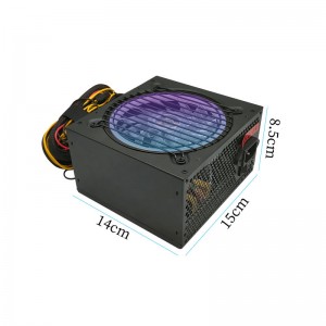 د کمپیوټر RGB فین 80plus برونز 700W 800W ډیسټاپ ATX بریښنا رسولو 110v 220v