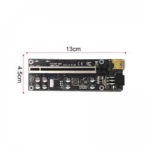 VER009S ಪ್ಲಸ್ PCI-E ರೈಸರ್ ಕಾರ್ಡ್ PCI ಎಕ್ಸ್‌ಪ್ರೆಸ್ 1X 16X USB 3.0 ಕೇಬಲ್ SATA ETH ಮೈನಿಂಗ್
