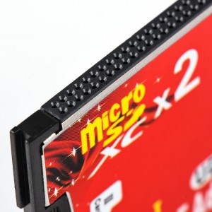 Dual Ports Micro SD/SDXC/SDHC TF til Compact Flash CF Type I hukommelseskortadapter