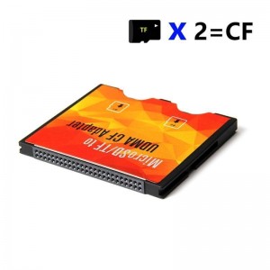 Micro-SD TF Til CF kortahaldari Micro-SD Dual TF Til Compact Flash Type I millistykki