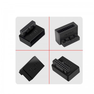 Bo Mạch Chủ Máy Tính Đầu Adapter USB 3.0 19P/20P 90 Độ Để Bàn Chuyển Đổi Phụ Kiện Máy Tính