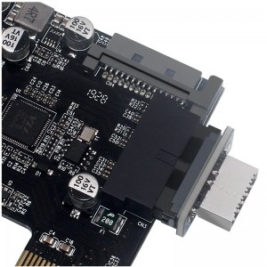 Capçalera interna USB 3.0 a USB tipus C Adaptador frontal tipus E Convertidor 19P/20P Placa base Convertidor d'escriptori Instrument adaptador