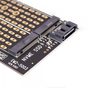 Duálny kľúč M2 NVME M.2 M SSD kľúč SATA B na PCI-e PCIe 3.0 konvertor Adaptér karty Add On Cards for 2230 – 2280 Support X4 X8 X16