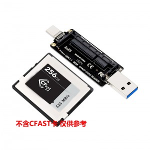 PH851 CFAST USB3.1 ٹائپ سی کارڈ ریڈر اسمارٹ میموری کارڈ ریڈر فلیش ڈرائیو اڈاپٹر سپورٹ CFE 10Gbit/S ہائی سپیڈ