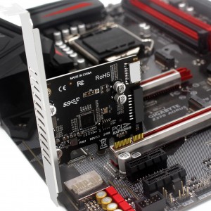 Targeta PCIE USB 3.0 PCI Expree a Type-E USB3 19P Targeta d'expansió Super Speed ​​​​5 Gbps Adaptador de controlador tipus C