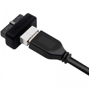 USB Header Adapter USB3.0 19P/20P kuenda kuTYPE-E 90 Degree Converter Mberi TYPE C Plug-in Port yeComputer Motherboard