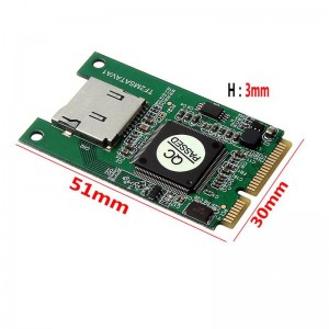 TF към MSATA Msata към Micro SD адаптер Разширителна карта Конвертор Riser Card Лаптоп SSD Четец на карти