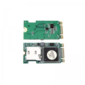 កាតផ្ទេរ TF ទៅ NGFF M.2 បង្កប់ឧបករណ៍ចល័តឧស្សាហកម្ម Micro SD SDHC TF កាតផ្ទេរអ្នកអានកាត