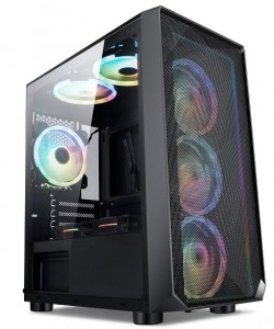 Khawv koob Box 3 Transparent Computer Full Tower PC Case Gaming Gabinet Gamer