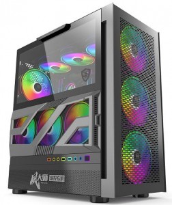 La Habeeyay Big ATX Full Tower Glass Panel PC CPU Computer Gaming Case Cabinet Cabinet Gamer Chassis