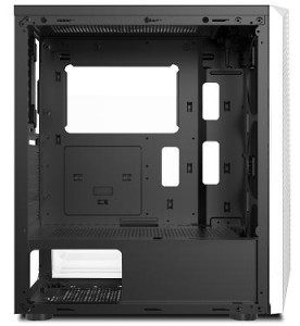 New Hot Sale White Gaming Mid Tower Case PC Case Tempered Glass Computer Game Case