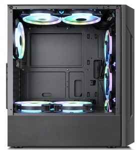 Anyar ES280 Bodas Tempered Cool Modern husus Desktop PC kaulinan Komputer Case