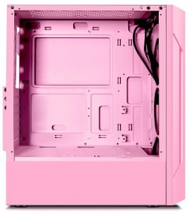 Cov khoom tshiab Powertrain ES280 Pink Green PC Chassis FULL TOWER Gaming Chassis PC