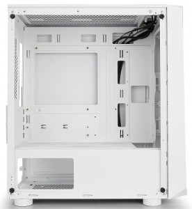 Hot Mohe3 Bílá počítačová skříň Skleněný panel Stolní herní skříň M-ATX PC skříň
