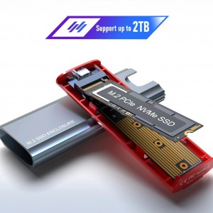 Emmagatzematge de unitats M2 SSD Carcassa NVMe USB tipus C Gen2 10 Gbps PCIe M.2 NVMe Caixa adaptadora externa per a 2230 2242 2260 2280 M2 SSD