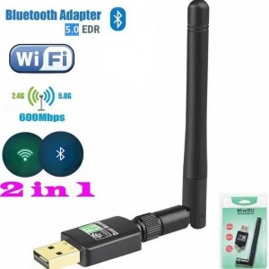 Tshiab WB601 Dual Band 600Mbps Network Card Wifi Adapter Combo Bluetooth 5.0 USB Wireless Receiver