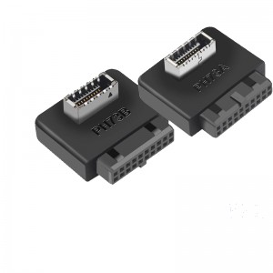 USB3.0 19P/20P dan Type-C ga 90 darajali adapter PH73A PH73B adapteri ish stoli kompyuterlari uchun asosiy plata