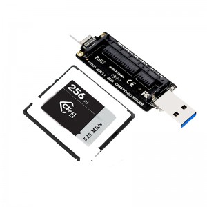 PH851 CFAST USB3.1 Typ C kortläsare Smart minneskortläsare Flash Drive Adapter Stöd CFE 10Gbit/S höghastighet