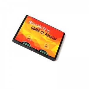 Micro-SD TF Kanggo CF Card Holder Micro-SD Dual TF kanggo Compact Flash Tipe I Adaptor