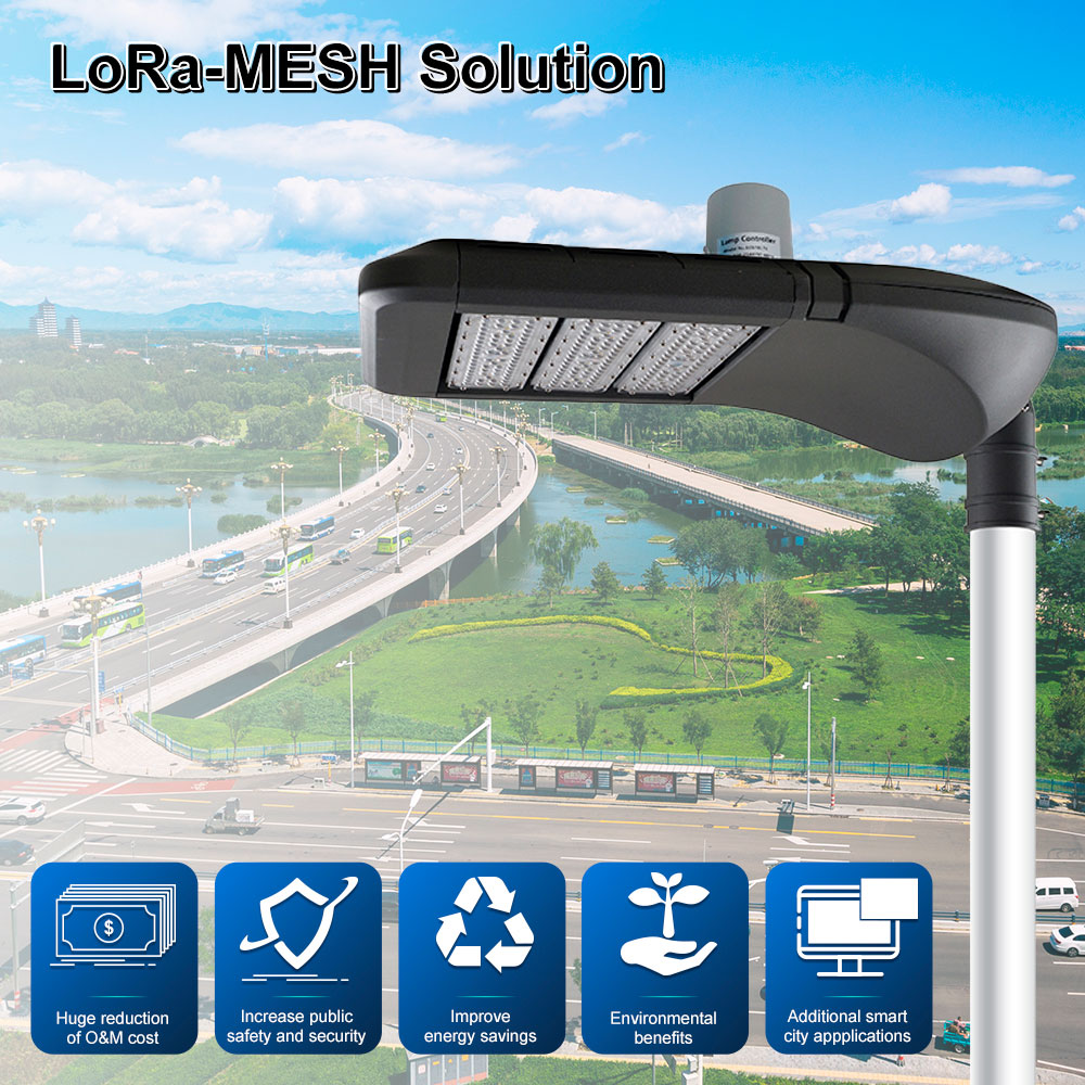 Gebosun Smart Lighting Lora-Mesh Solution for Street Light