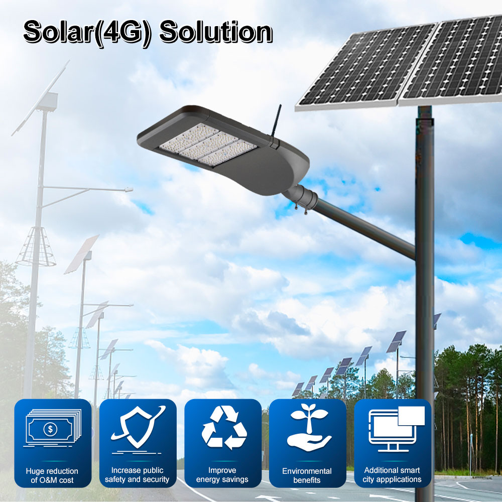 Gebosun 4G IOT Solar Smart Lighting System para sa Street Light