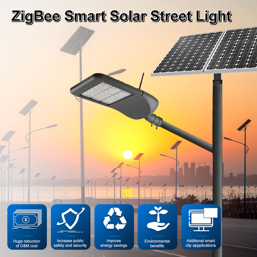 Gebosun Smart Lighting Zigbee saulės energijos sprendimas gatvės apšvietimui