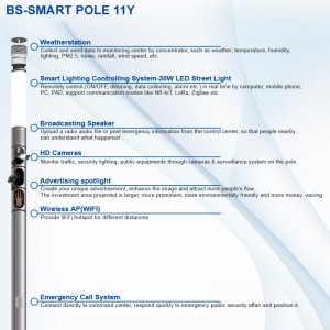 Gebosun 11Y&11F Model Smart Pole vir Smart Community