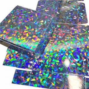 Mosaic Holographic Gift Box Reflective Silver Laser Packaging 20pcs/lot 10x10x3cm